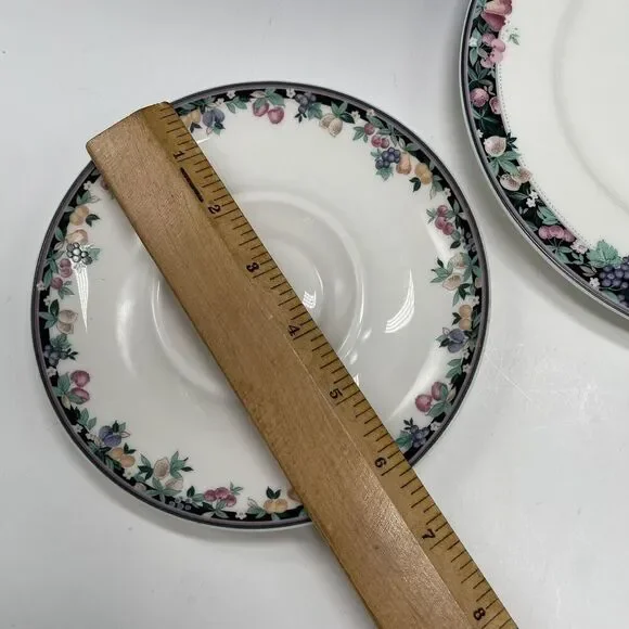 Mikasa Orchard Mural Teacup Cup & Saucer & Salad Plate 3-pc Set Luncheon - Picture 9 of 12